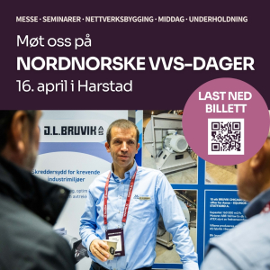 Vi tar turen til NORDNORSKE VVS-DAGER i Harstad 16 april!